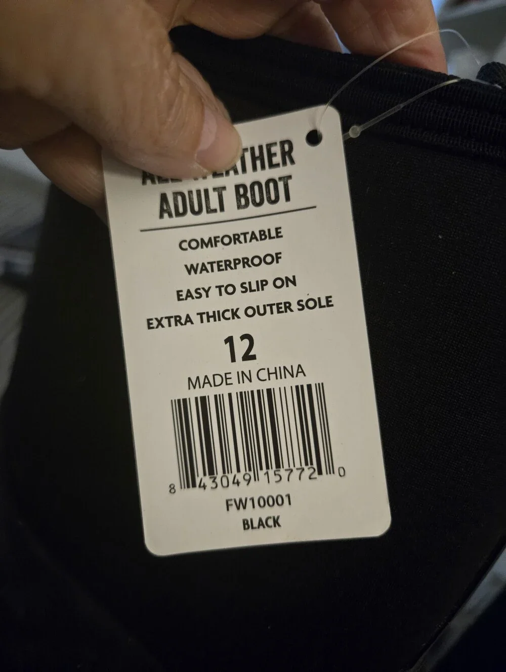 Men's Habit Black Waterproof Work Boots, Size 12
